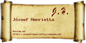 József Henrietta névjegykártya