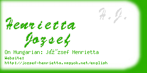 henrietta jozsef business card